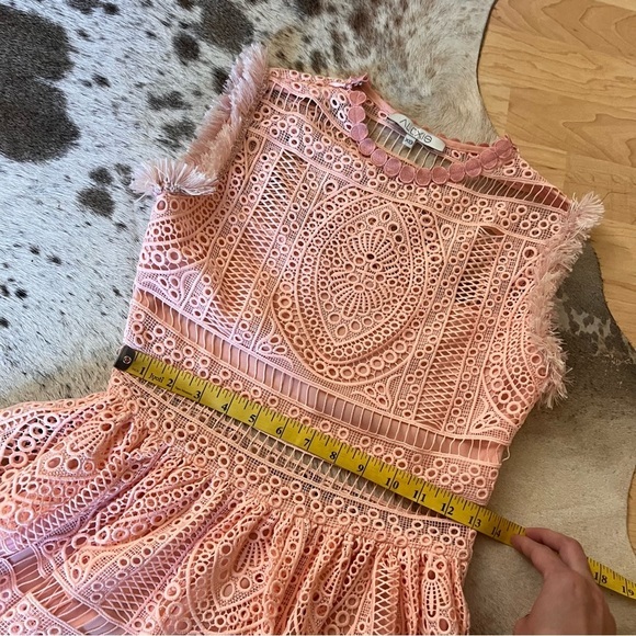 ALEXIS Sage A Line Blossom Blush Pink Dress Cutout Wedding Guest Size XS - Picture 10 of 13